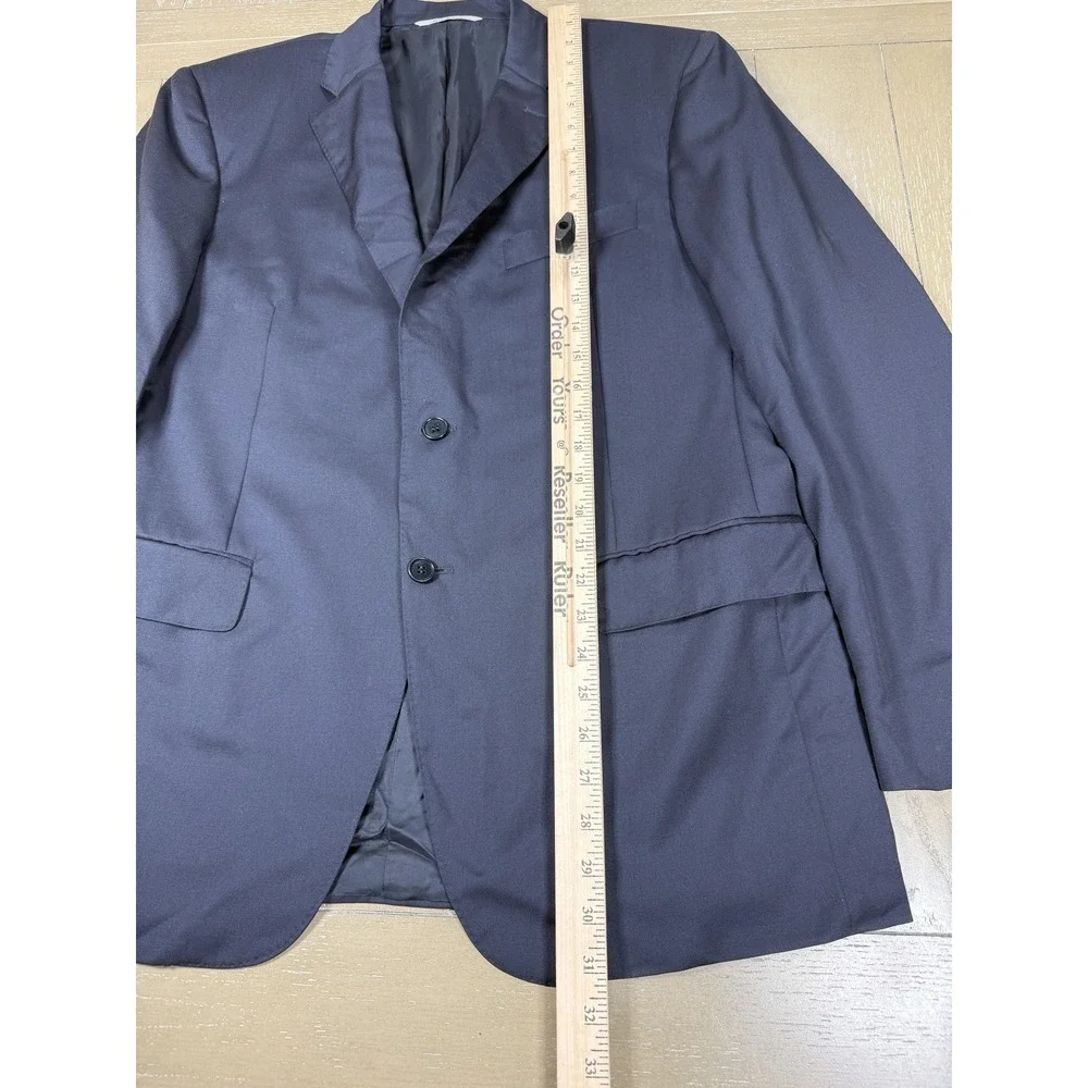 Canali Blazer Mens 42R Blue Wool Classic Fit Two Button Suit Jacket‎ Made Italy